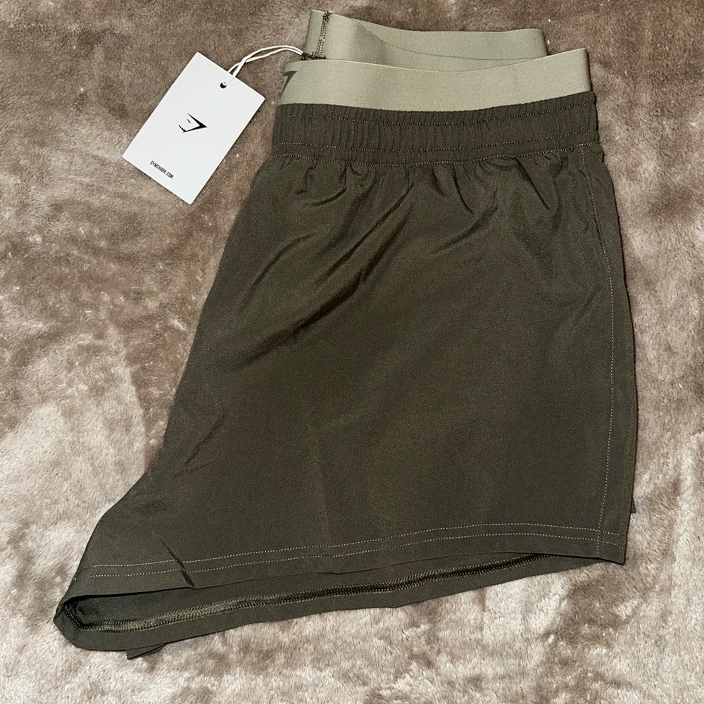 Gymshark Green Running Shorts, NWT